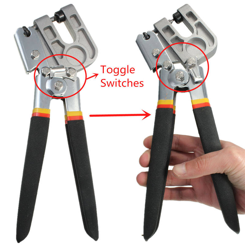 10 ġ TPR ڵ ͵ ũ   ġ ġ Ī      Ƽ н ũ   /10 Inch TPR Handle Stud Crimper Pincer Punch Pliers Punching Forceps Board Dr